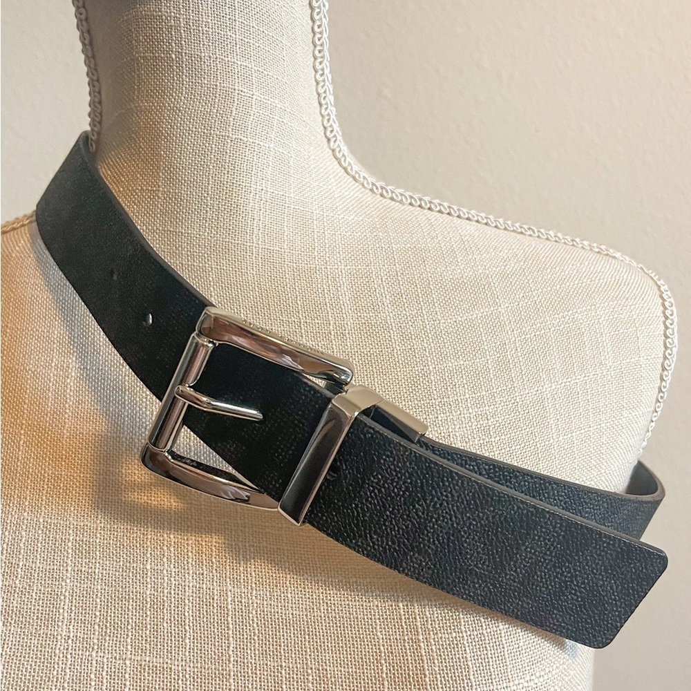 Michael Kors Black MK Monogram Belt